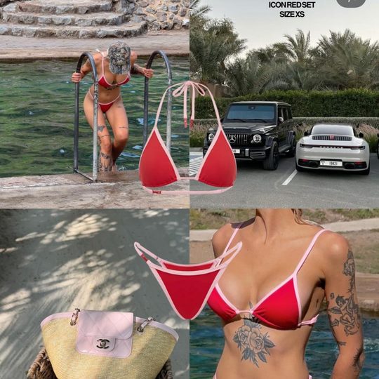 As worn: Icon Bikini Set in Red