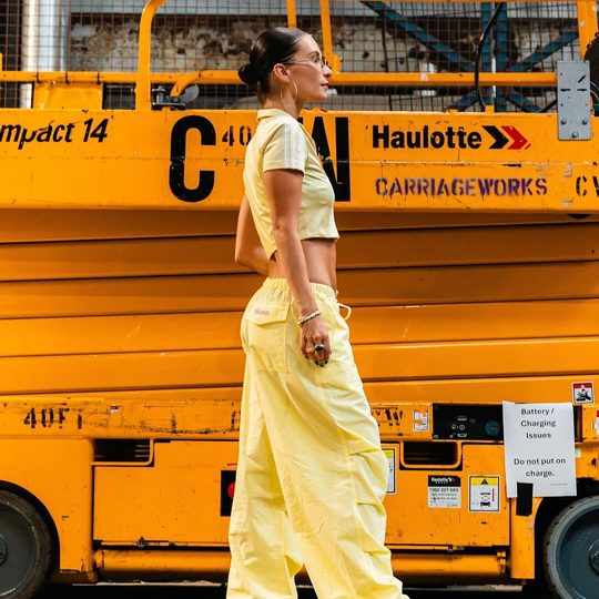 As worn: Icon Pants in Yellow