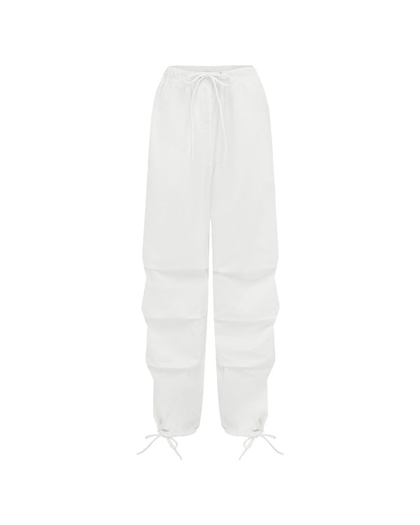 Icon Pants in White, ghost flat-lay